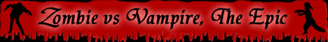 Zombie vs Vampire Banner Black